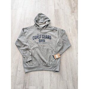 US Coast Guard Dad Semper Paratus Fleece Gray Hoodie Sweatshirt XL MV Sport  NWT